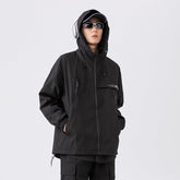 Unisex Jacket Windproof Shell Jacket Jacket Men's and Women's Loose Casual Mechanical Style Hooded Jacket